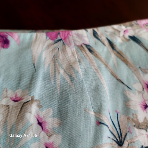 Tommy Bahama Florencia Short Skirt 100% Linen Spring Rain Print Sz 6 - Picture 13 of 14